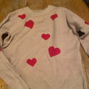 Tahari Love and Hearts Sweater- M